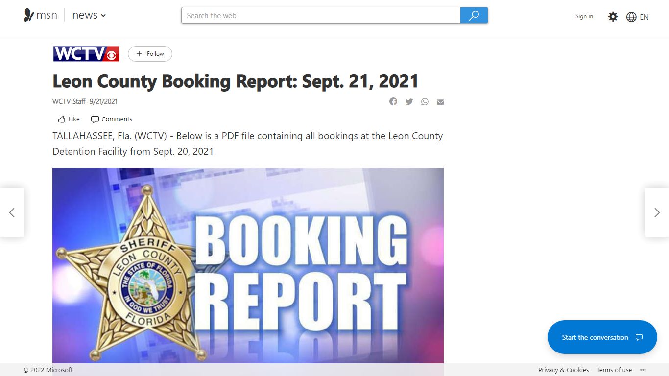 Leon County Booking Report: Sept. 21, 2021 - msn.com